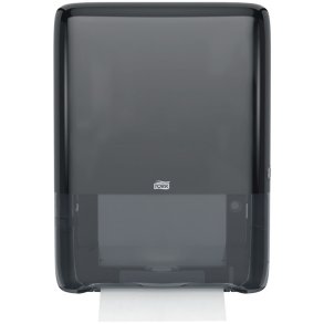Dispenser, Tork H5, 10,1x36,7x49,1cm, sort, plast, til h�ndkl�deark med maks dybde 8 cm og maks bredde 20,5 cm