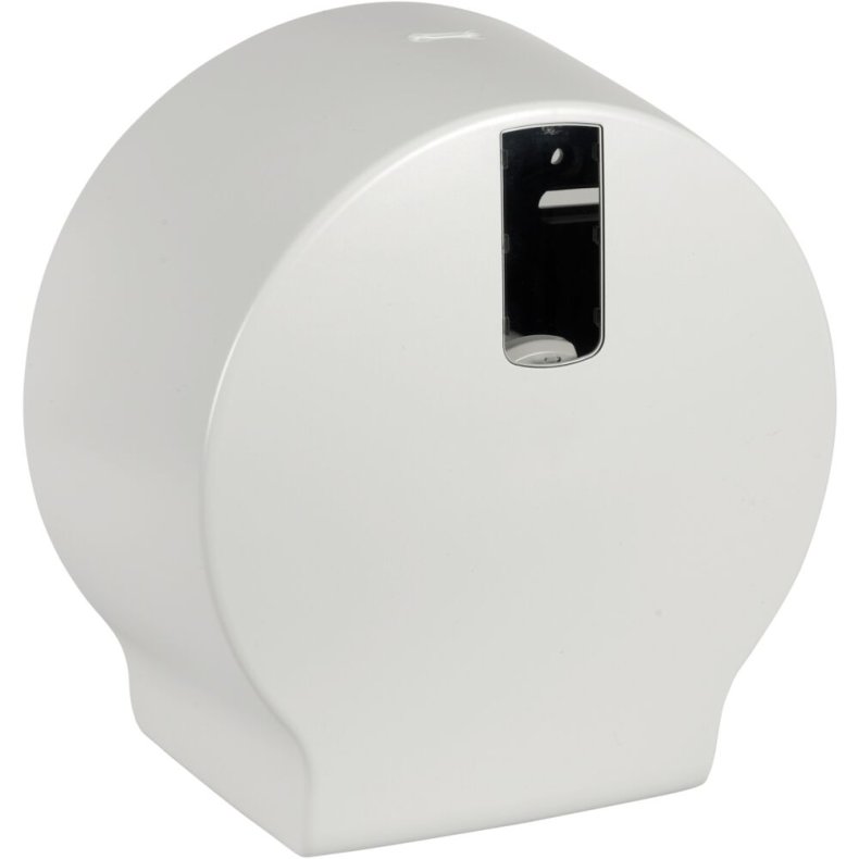 Dispenser, Classic Recycled, Mini, 12x26x26cm, �20cm, hvid, plast, til mini jumboruller, restrullefunktion