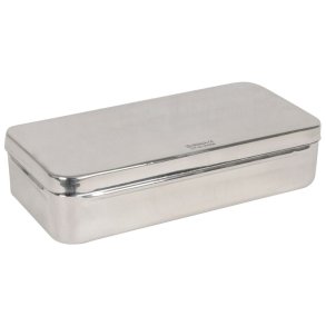 Instrument�ske, 25x12x6cm, rustfrit st�l, med l�g *Denne vare tages ikke retur*