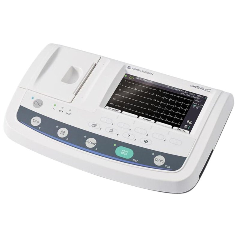 EKG-apparat, Nihon Kohden, Cardiofax 3150, 260x172x75mm, 3-kanals, med tolkningsforslag *Denne vare tages ikke retur*