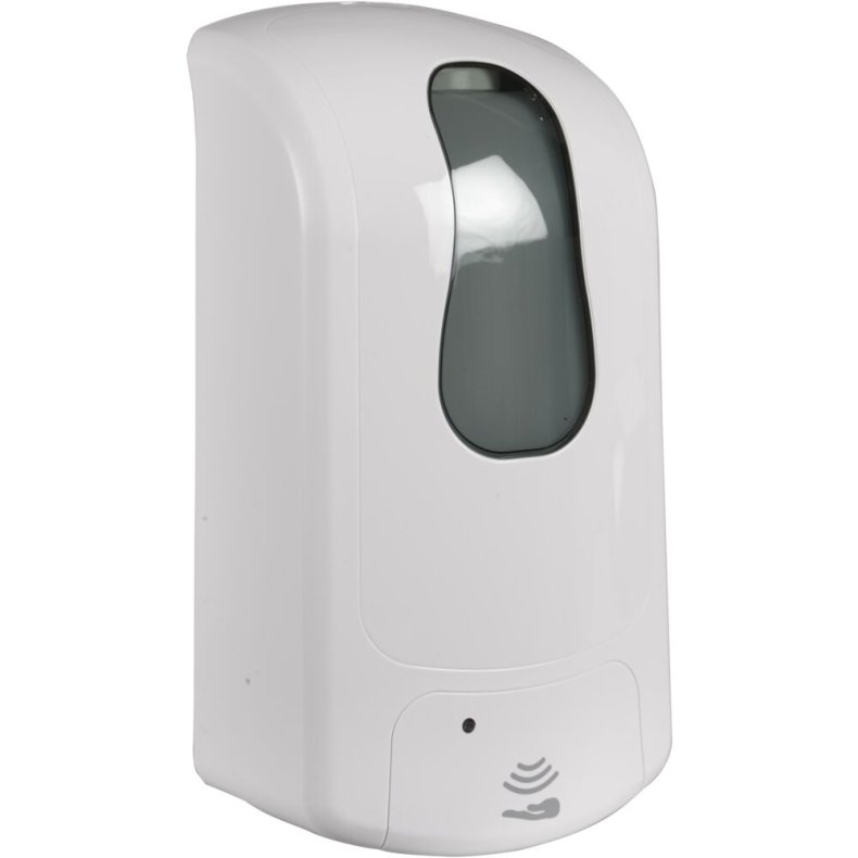H�ndfri dispenser, 1000 ml, hvid, Til p�fyldning af h�nddesinfektion (flydende eller gel) samt h�nds�be. Dosering 0,8 ml pr. tryk.