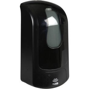 H�ndfri dispenser, 1000 ml, sort, Til p�fyldning af h�nddesinfektion (flydende eller gel) samt h�nds�be. Dosering 0,8 ml pr. tryk.