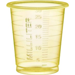 Medicinb�ger, Eco, 30 ml, gul, med graduering