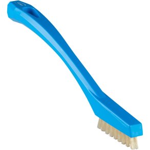 Detaljeb�rste, Vikan, 20,5x2x6cm, bl�, polyester/PP/rustfrit st�l, med varmeresistente filamenter *Denne vare tages ikke retur*