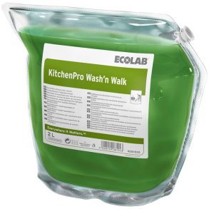 Gulvreng�ring, Ecolab KitchenPro Wash’n Walk, 2 l, med farve og parfume