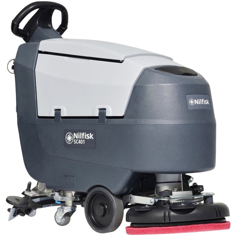 Gulvvasker, Nilfisk, SC401 43 B Full PKG, gel, gr�, 2-rums, walk-behind, 30/30 l, 430 mm *Denne vare tages ikke retur*