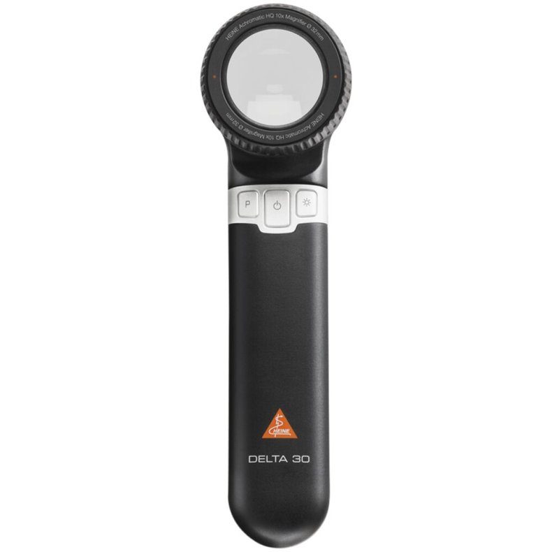 Dermatoskop, HEINE DELTA 30, 195x55x70mm, sort, med USB-lader og etui
