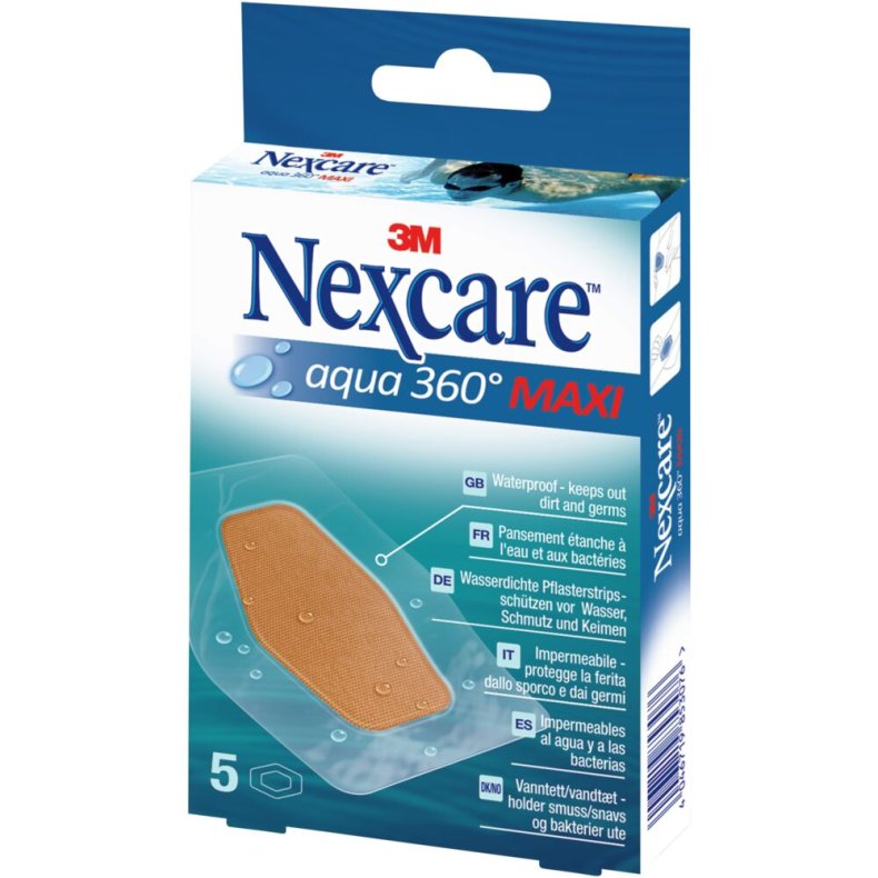 H�fteplaster, Nexcare Aqua 360, Maxi, 88x59mm, PU/acrylat, latexfri, usteril, engangs *Denne vare tages ikke retur*