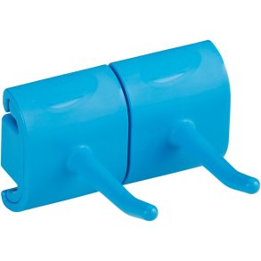 V�goph�ng til redskaber, Vikan, 8,3x7,8x4,8cm, bl�, PP/TPE, dobbeltkrogs modul *Denne vare tages ikke retur*