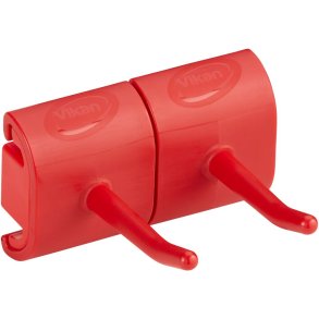 V�goph�ng til redskaber, Vikan, 8,3x7,8x4,8cm, r�d, PP/TPE, dobbeltkrogs modul *Denne vare tages ikke retur*