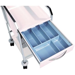 Skuffeindsats, Simpex, s�lv, til 40 cm bord, fast skillev�g *Denne vare tages ikke retur*