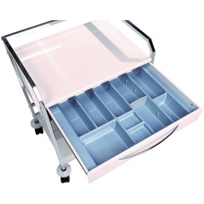Skuffeindsats, Simpex, s�lv, til 64cm bord, fast skillev�g *Denne vare tages ikke retur*
