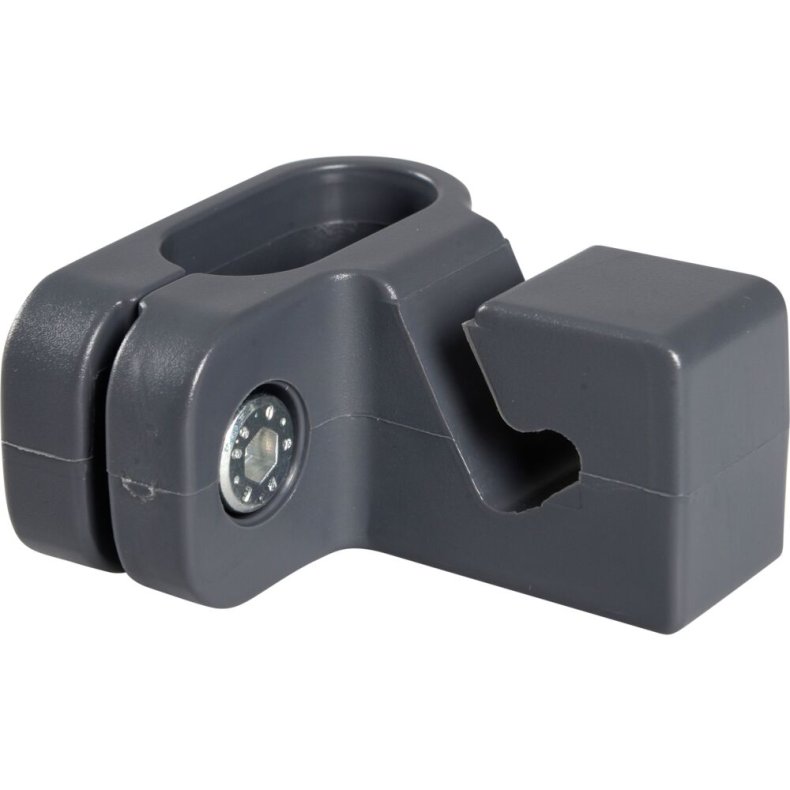 Beslag til reng�ringsvogn, Vileda Origo, 4,5x5cm, gr�, plast, s-connector, h�jre *Denne vare tages ikke retur*