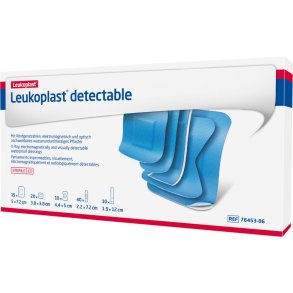 H�fteplaster, Leukoplast Detectable, bl�, ass. st�rrelser, steril *Denne vare tages ikke retur*