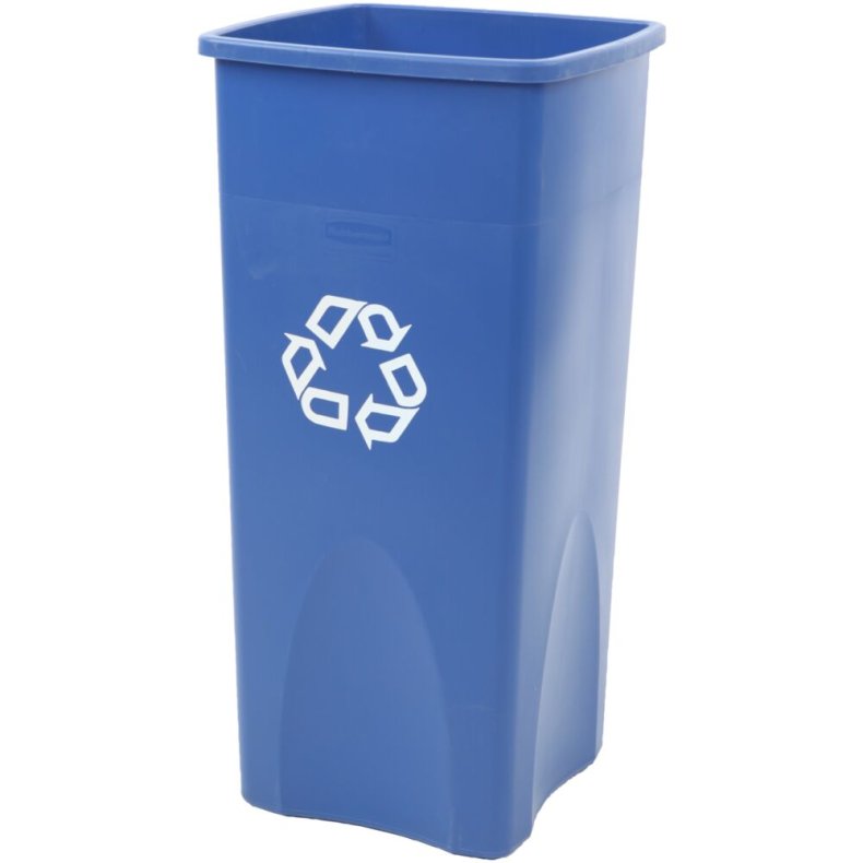 Affaldsspand, Rubbermaid, bl�, PE, 87 l, med s�kkeholder og til tungt affald *Denne vare tages ikke retur*