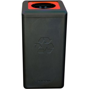 Affaldsspand, BrickBin, sort, HDPE, 65 l, sort/orange, med s�kkeholder *Denne vare tages ikke retur*