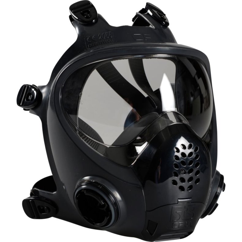 Helmaske, STS, CF01, M, sort, TPE, med skruel�s p� filter, flergangs