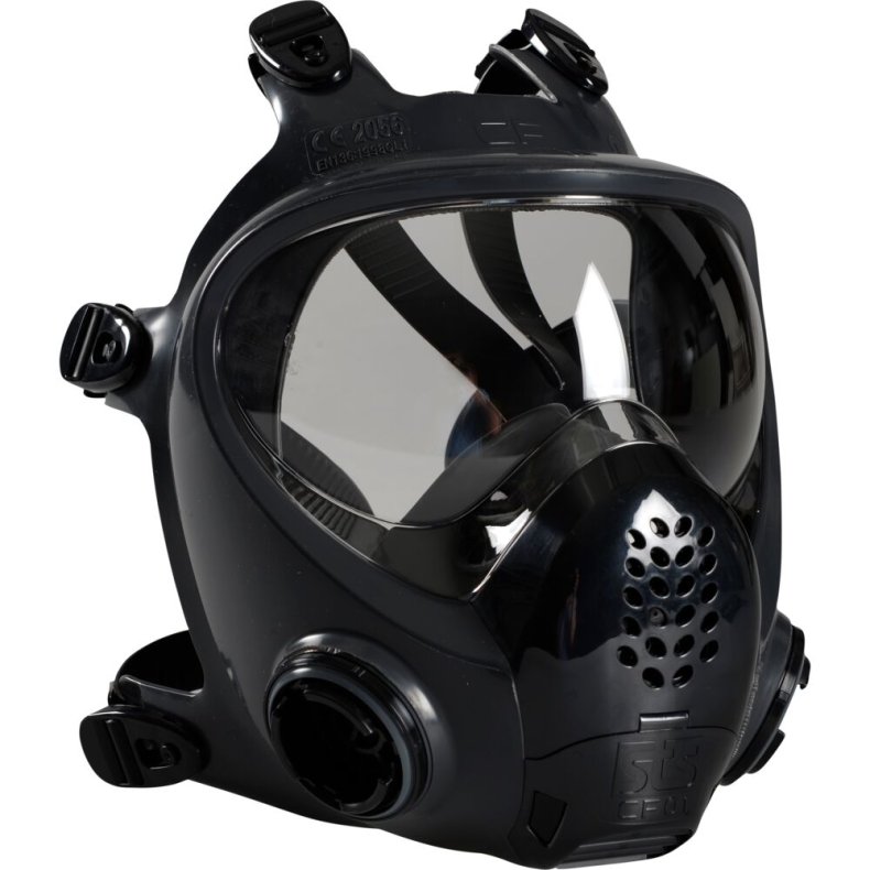 Helmaske, STS, CF01, L, sort, TPE, med skruel�s p� filter, flergangs