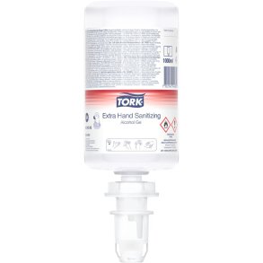 H�nddesinfektionsgel, Tork, 1000 ml, S4 80% alkohol,1,0 ml pr. dosering
