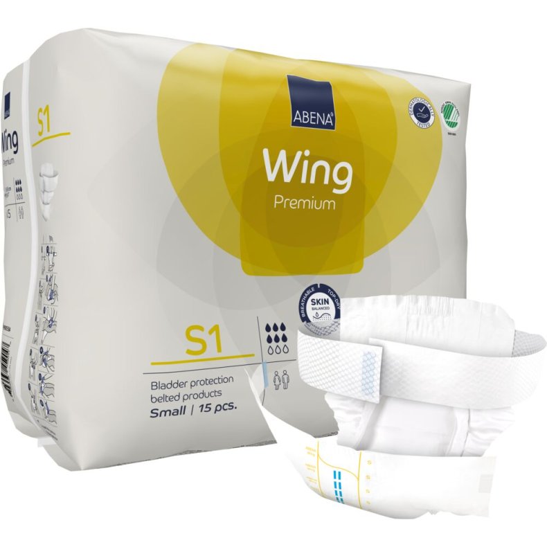 B�lteble, ABENA Wing Premium, S1, gul farvekode