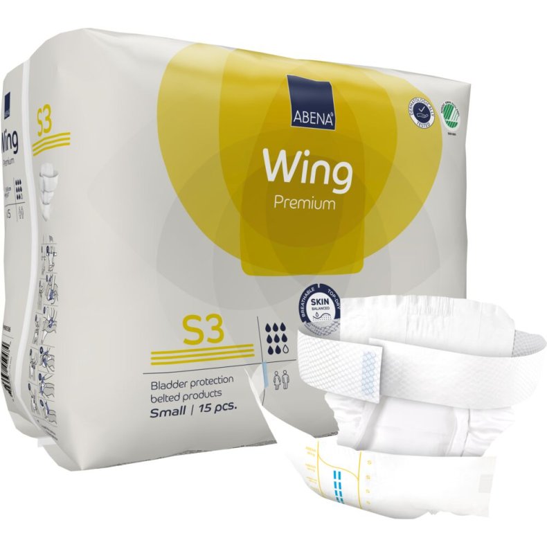 B�lteble, ABENA Wing Premium, S3, gul farvekode