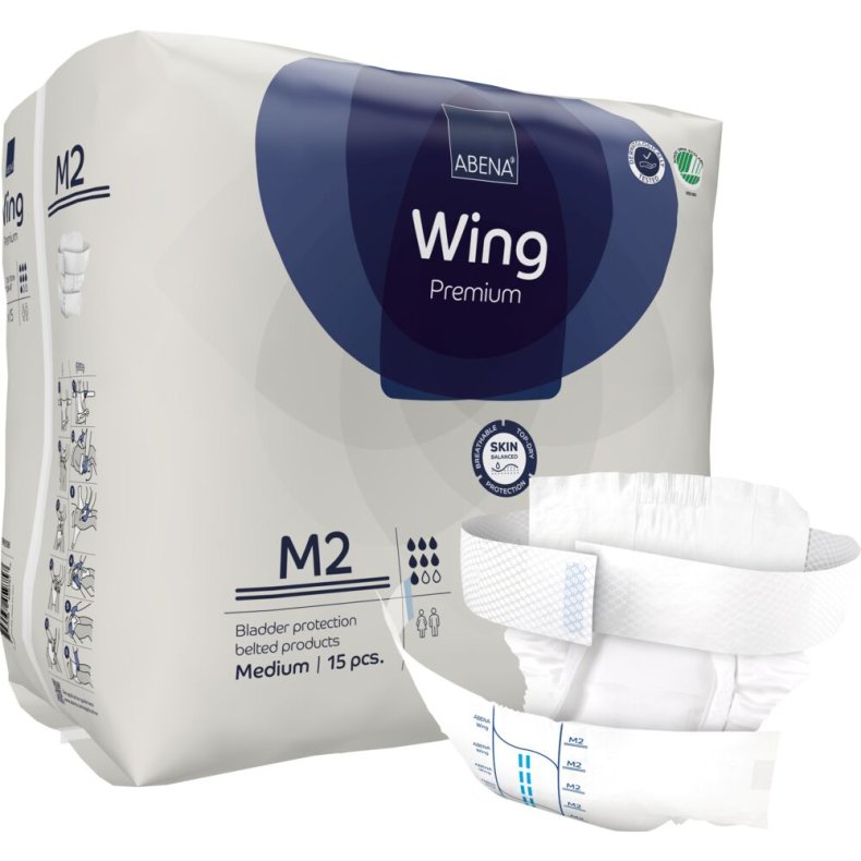B�lteble, ABENA Wing Premium, M2, bl� farvekode