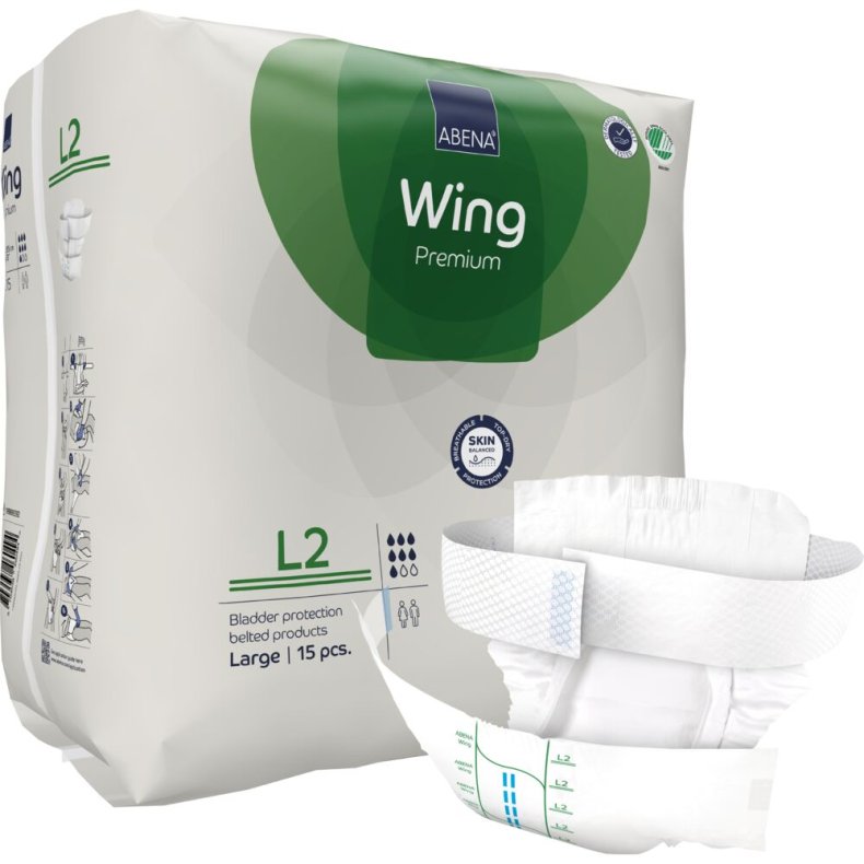 B�lteble, ABENA Wing Premium, L2, gr�n farvekode