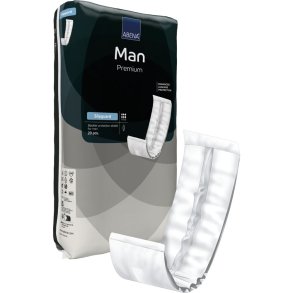 Herrebind, ABENA Man Premium, Slipguard, hvid, lysebl� farvekode, med silikonepapir