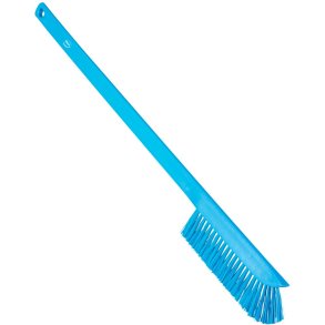 Vaskeb�rste, Vikan, 60x1,5cm, bl�, PP, medium, med lang skaft