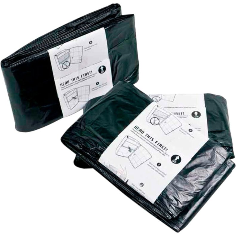 Refill, Janibell Priv�, sort, HDPE/LDPE, 7,5 l