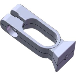 Beslag til reng�ringsvogn, Vileda Origo, 5,3x4,3cm, gr�, plast, clipsbeslag *Denne vare tages ikke retur*