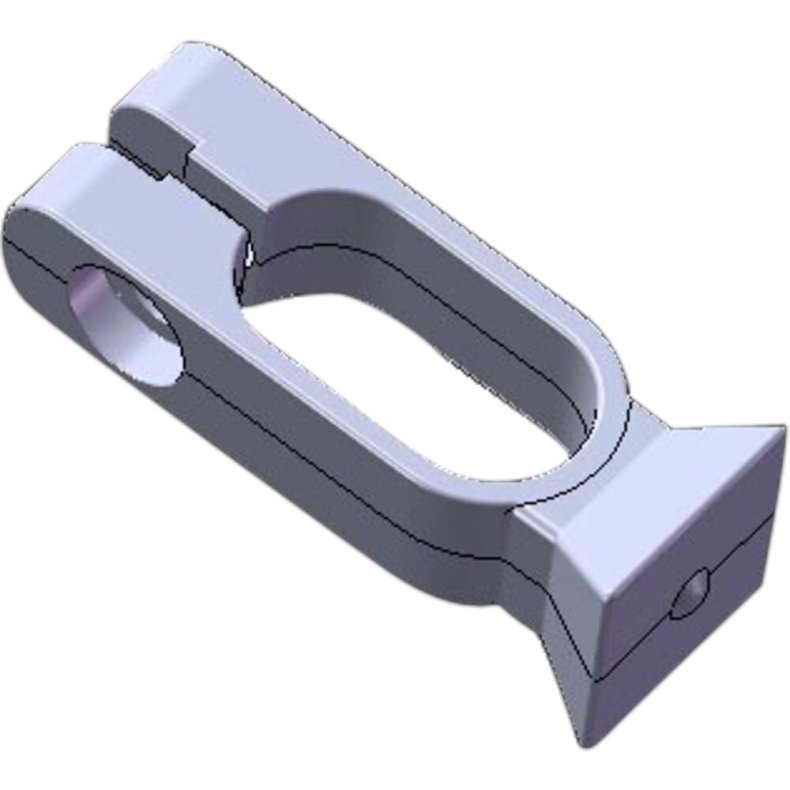 Beslag til reng�ringsvogn, Vileda Origo, 5,3x4,3cm, gr�, plast, clipsbeslag *Denne vare tages ikke retur*