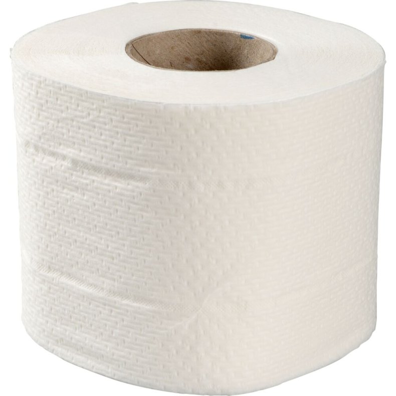 Toiletpapir, ABENA Care-Ness Excellent Minus, 2-lags, 33,75m x 9,6cm, �10,5cm, hvid, nyfiber