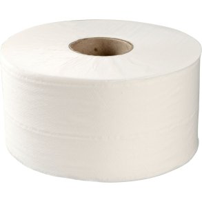 Jumborulle, ABENA Care-Ness Excellent Minus, 2-lags, Mini, 190m x 9,5cm, �19,5cm, hvid, nyfiber