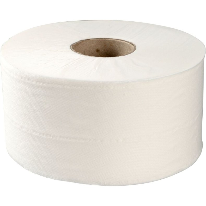 Jumborulle, ABENA Care-Ness Excellent Minus, 2-lags, Mini, 190m x 9,5cm, �19,5cm, hvid, nyfiber