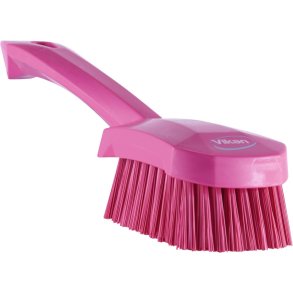 H�ndb�rste, Vikan, 27x7x8,5cm, pink, polyester/PP/rustfrit st�l, stiv *Denne vare tages ikke retur*
