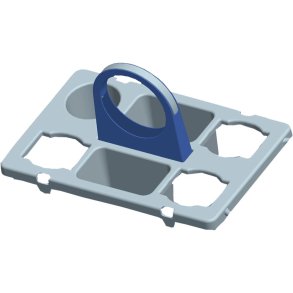 Indsats til b�rekurv, Ecolab, 42x26,5x36cm, gr�, plast *Denne vare tages ikke retur*