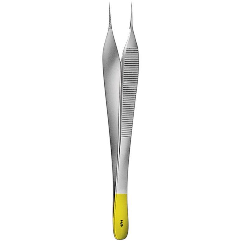 Pincet, Adson, Aesculap, Supreme, 12cm, rustfrit st�l, anatomisk, krydskarrerede h�rdmetalk�ber, flergangs *Denne vare tages ikke retur*