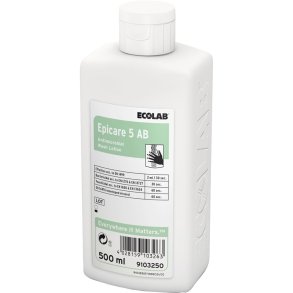 H�nds�be, antibakteriel, Ecolab Epicare 5AB, 500 ml, uden farve og parfume