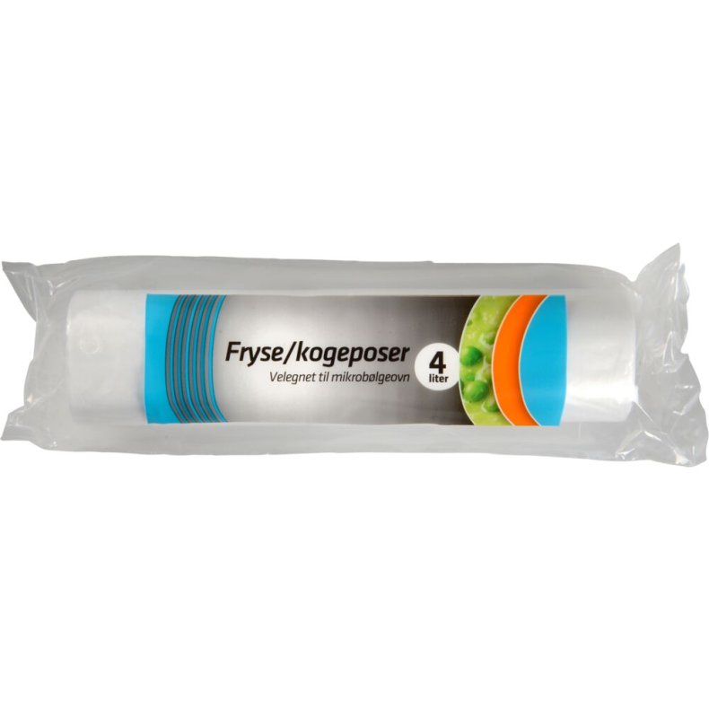 Koge- og frysepose, Consumer, 4 l, klar, HDPE/virgin, 20x38cm
