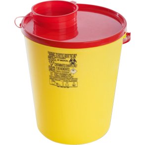 Kanyleboks, Line Sharp, 31,34cm, �24,8cm, 12 l, gul, med aftr�ksl�g, rund