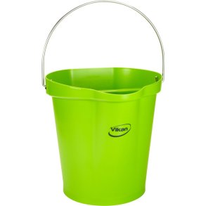 Spand til f�devarer, Vikan, 31,8x32,5cm, 12 l, limegr�n, PP/rustfrit st�l, med h�ldetud *Denne vare tages ikke retur*