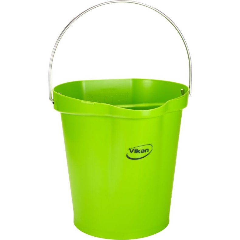 Spand til f�devarer, Vikan, 31,8x32,5cm, 12 l, limegr�n, PP/rustfrit st�l, med h�ldetud *Denne vare tages ikke retur*