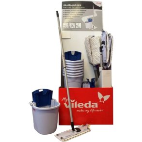 Display, Vileda UltraSpeed Mini, 59,9x39,9x125,3cm, 10 l, gr�, aluminium/PA/PE/PP, indeholder 8 kit *Denne vare tages ikke retur*