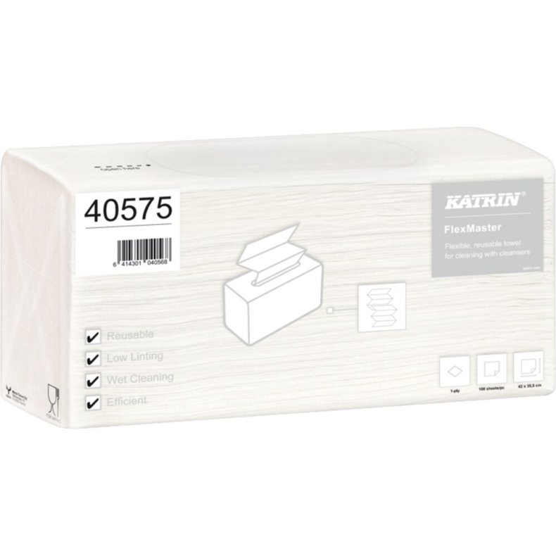 Industriaft�rring, Katrin, 1-lags, 42x35,5cm, hvid, nonwoven *Denne vare tages ikke retur*