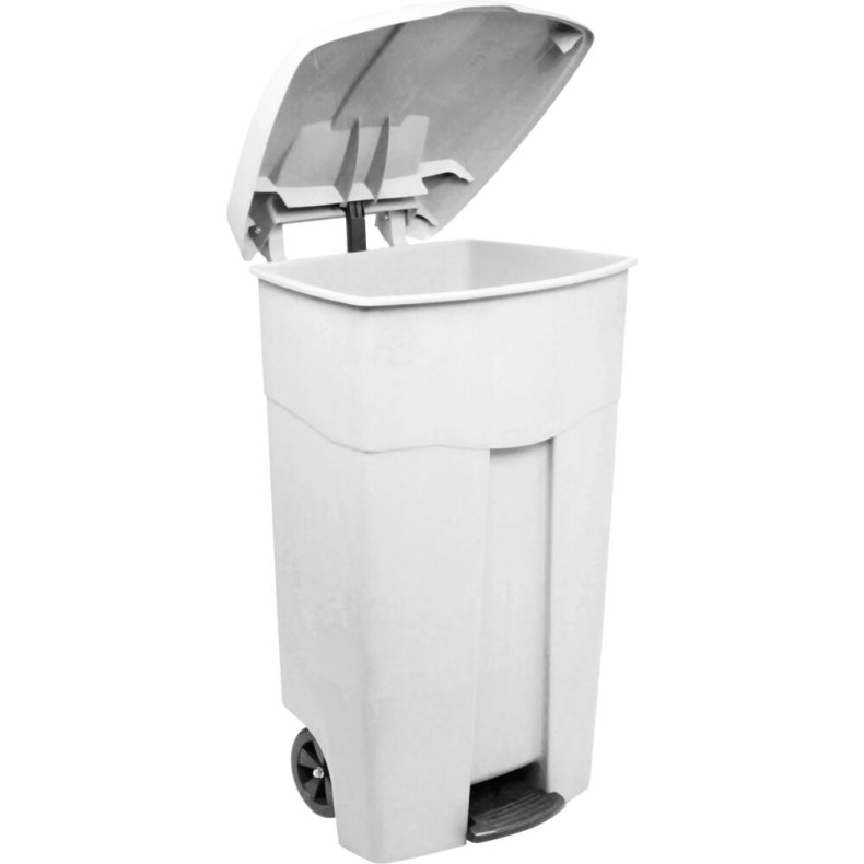 Affaldscontainer, V-Part, hvid, plast, 125 l, med h�ndtag, til udend�rs *Denne vare tages ikke retur*