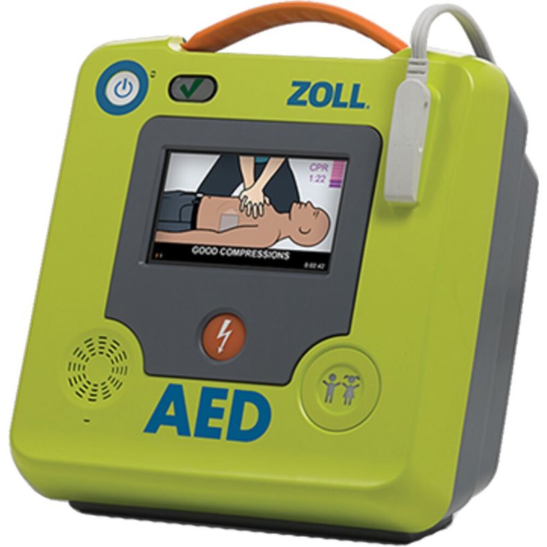 Hjertestarter, Zoll AED 3, 12,7x23,6x24,7cm, gr�n *Denne vare tages ikke retur*