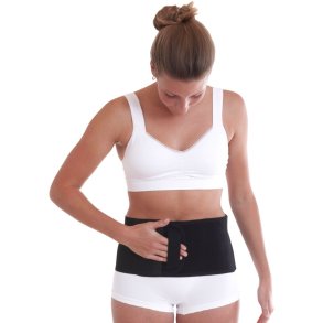 Brokbandage, NordiCare Stomi Bas 16, XL, 16cm, sort, lav *Denne vare tages ikke retur*