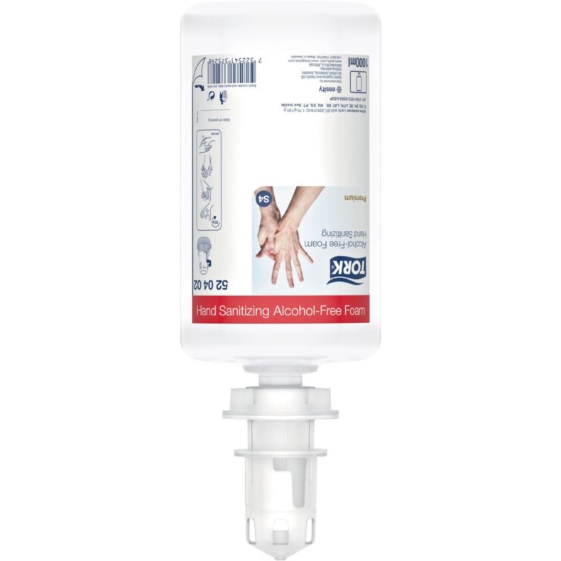 H�nddesinfektionsskum, Tork S4, 1000 ml, uden alkohol,0,6 ml pr. dosering
