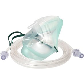 Iltmaske, Intersurgical EcoLite, 2,1m, transparent, voksen, engangs *Denne vare tages ikke retur*
